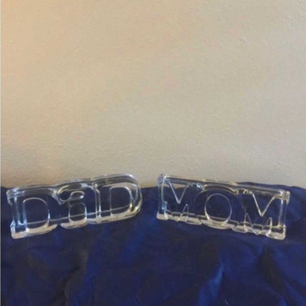 Dad & Mom Glass Decor Vintage from Avon